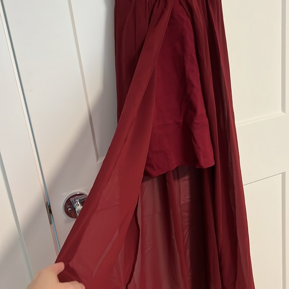 maroon dress - Picture 3 of 5